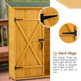 ZUN Outdoor Storage Shed with Lockable Door, Wooden Tool Storage Shed with Detachable Shelves and Pitch 28814055