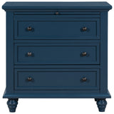 U_STYLE 3-Drawer Storage Wood Cabinet, End Table with Pull out Tray WF319367AAV
