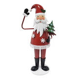 Cheerful Santa Claus Holding Tree and Waving N769P182312R