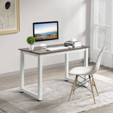 110cm Decent High Strength Wooden Computer Desk Gray 37157969