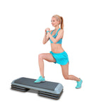 ZUN Adjustable Aerobic Stepper Workout Step with 4 Risers Fitness & Exercise Platform Trainer 30671093