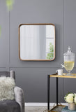 ZUN 32"x32" Square Mirror with Wood Frame, Wall Mirror for Living Room Bathroom Entryway W2078126453