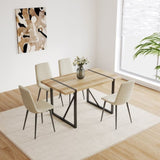 ZUN Dining Chairs Set of 4,Modern Kitchen Dining Room Chairs,Upholstered Dining Accent Chairs in linen 07819100