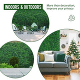 24 Pcs 24x16inch Artificial Grass Wall Panels, Decorative Boxwood Grass Backdrop for Outdoor Garden 21143649