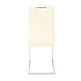 Modern Light Yellow PU dining chair living room chair upholstered chair, electroplated metal chair W210P179894