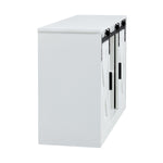 ZUN White decorative wooden TV / storage cabinet with two sliding barn doors, available for bedroom, 47276471