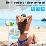 7.2 Feet Outdoor Beach Umbrella with Tilt Mechanism 34695435