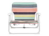 56*60*63cm 100kg Oxford Cloth White Iron Frame Beach Chair Color 30560940