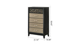 Selena Modern & Contemporary Chest Made with Wood in Black and Natural B009139130