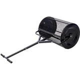 Peat Moss Spreader 24inch,Compost Spreader Metal Mesh,T shaped Handle for planting seeding,Lawn and W46580850
