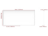 60"x40" Oversized Modern Rectangle Bathroom Mirror with Silver Frame Decorative Large Wall Mirrors W708P297600