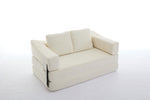 ZUN Modern Minimalist Sofa, Fold-Out Sofa Bed, Convertible Chair Floor Couch & Sleeping Mattress for W1829P186198