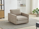 30.7"W Square Upholstered Swivel Accent Chair and Comfy Accent Single Sofa 360 Degree Club W3188P280021