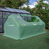 ZUN 8x4x2ft Galvanized Raised Garden Bed with Cover Metal Planter Box Kit, w/ 2 Large Screen Windows W1212P145266