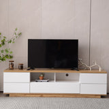 ZUN Modern TV stand for TVs up to 80'' , Media Console with Multi-Functional Storage, Entertainment WF313575AAK