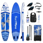 ZUN Inflatable Stand Up Paddle Board 11'x34"x6" With Accessories W1440P192394