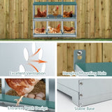 ZUN Chicken Nesting Box, 6 Room Metal Nesting Boxes for Chicken,Galvanized steel Nesting Boxes for W1422P246452