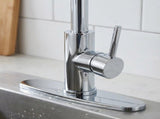 Kitchen Faucet with Pull Down Sprayer Industrial 1 Handle 1 Hole Or 3 Hole Faucet for Farmhouse 66461003