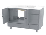 36" Bathroom Vanity with Sink, Free Standing Single Vanity Set with 4 Drawers and Side Storage Rack, W1580P382509