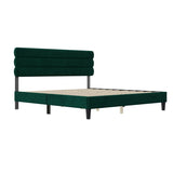 ZUN King Bed Frame with Headboard,Sturdy Platform Bed with Wooden Slats Support,No Box Spring,Mattress 43515028