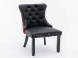 Furniture, Modern, High-end Tufted Solid Wood Contemporary PU and Velvet Upholstered Dining Chair 94894593