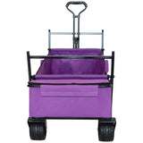 480Lbs Collapsible Wagon with Canopy,Wagon Stroller with 7" All-Terrain Wheels, Lightweight Foldable W321P269230