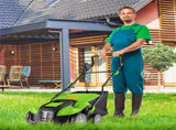 Corded Electric Lawn Dethatcher with 16-Inch Cutting Width, Wear-Resistant Wheels & Large Removable 82267826