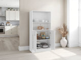 Griffin Multi-storage Cabinet with 5 Compartments, and 2 Doors, White B097P474300
