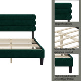 ZUN King Bed Frame with Headboard,Sturdy Platform Bed with Wooden Slats Support,No Box Spring,Mattress 43515028