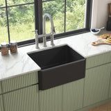 ZUN Inch White Farmhouse Sink Deep Apron Sink Undermount Farmhouse Kitchen Sink Single Farm Sink W127290268