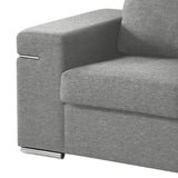 Gianna Light Gray Woven Fabric Arm Chair B061P184124