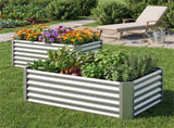 422 Ft Galvanized Steel Raised Garden Bed Outdoor Planter Box for Vegetables Herbs Flowers 11636552