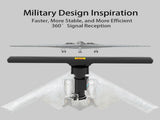 10000 110V 40-860MHz 203dB 350&degRotation UV Dual-band Outdoor Antenna Black 85859072