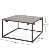 ZUN [Ship to Canada only]Modern Industrial Coffee Table, Gray and Bronze N825P201260