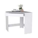 ZUN Menno Corner Desk with Spacious Drawer and Modern Design B128P176190