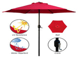 7.5ft Patio Umbrella with Crank Handle, Outdoor Market Umbrella with 6 Sturdy Umbrella Ribs 95542107