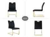 Modern Dining Chairs with Faux Leather Padded Seat Dining Living Room Chairs Upholstered Chair with W210127294