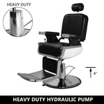 ZUN All Purpose Recline Hydraulic Barber Chair Heavy Duty Salon Spa Beauty Equipment Black 04531476