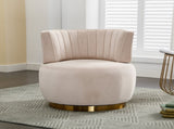 COOLMORE 360 Degree Swivel Cuddle Barrel Accent Sofa Chairs, Round Armchairs with Wide Upholstered, W395102771