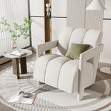 U-Can 26.3'' Modern Minimalist Leisure Armchair, Armchair with L-shaped Armrests and Polyester N724P256551A