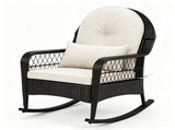 Heavy Duty PE Wicker Patio Rocking Chair 400LBS, Outdoor Rocker with Removable Washable Sponge 98091753