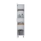 Storage Cabinet Molekeede, Four Shelves, White Finish B092123123