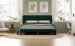 ZUN King Bed Frame with Headboard,Sturdy Platform Bed with Wooden Slats Support,No Box Spring,Mattress 43515028