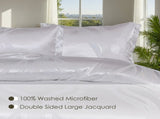 3-piece luxury satin microfiber bedding set, double-sided jacquard pattern, machine washable, 43356863
