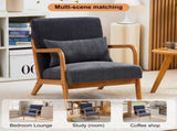 Mid-Century Modern Accent Chair, Arm Chair Living Room Chairs Pillow Upholstered Reading Chair 99082849