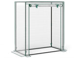 White Portable Mini Greenhouse 39"x20"x59" Tool-Free Assembly PE Grid Cover Grow Tent for Balcony 11199391