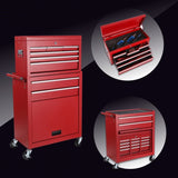 Tool Chest, 8-Drawer Rolling Tool Storage Cabinet with 2 in 1 Detachable Top Tool Box, Liner, W2660P272879