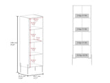Matt Grey Hight Auxiliary Furniture with 4 Shelf B062P252171
