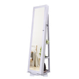 ZUN 360 Degree Rotation Full-Body Mirror Cabinet PVC Film Moisture-Proof Dressing Mirror Cabinet Super 12120367