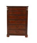 ZUN Dark Cherry 1pc Chest Of Drawers Storage Bedroom Furniture Traditional Style Chest B011P238669